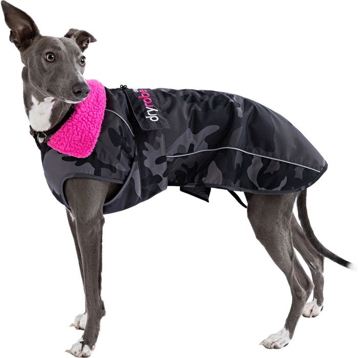 2024 Dryrobe Dog Coat V3 DRV3 - Black Camo / Pink